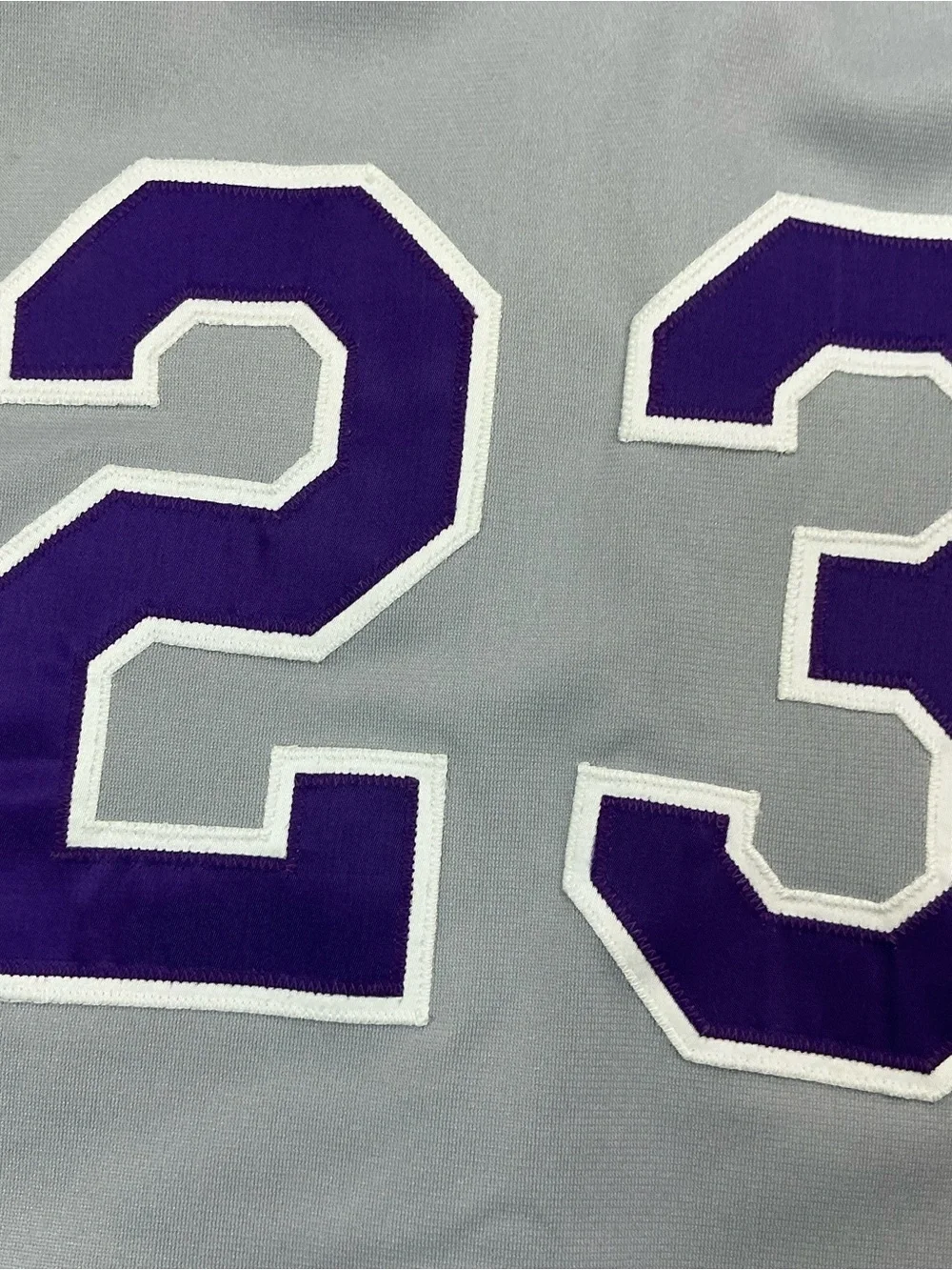 Vintage Colorado Rockies MLB Rawlings purple and gray #23 fan jersey